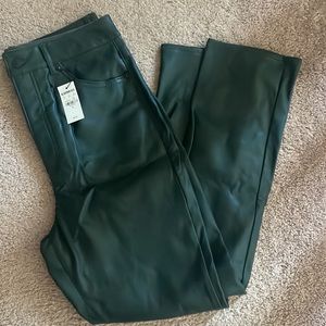 Faux leather pants